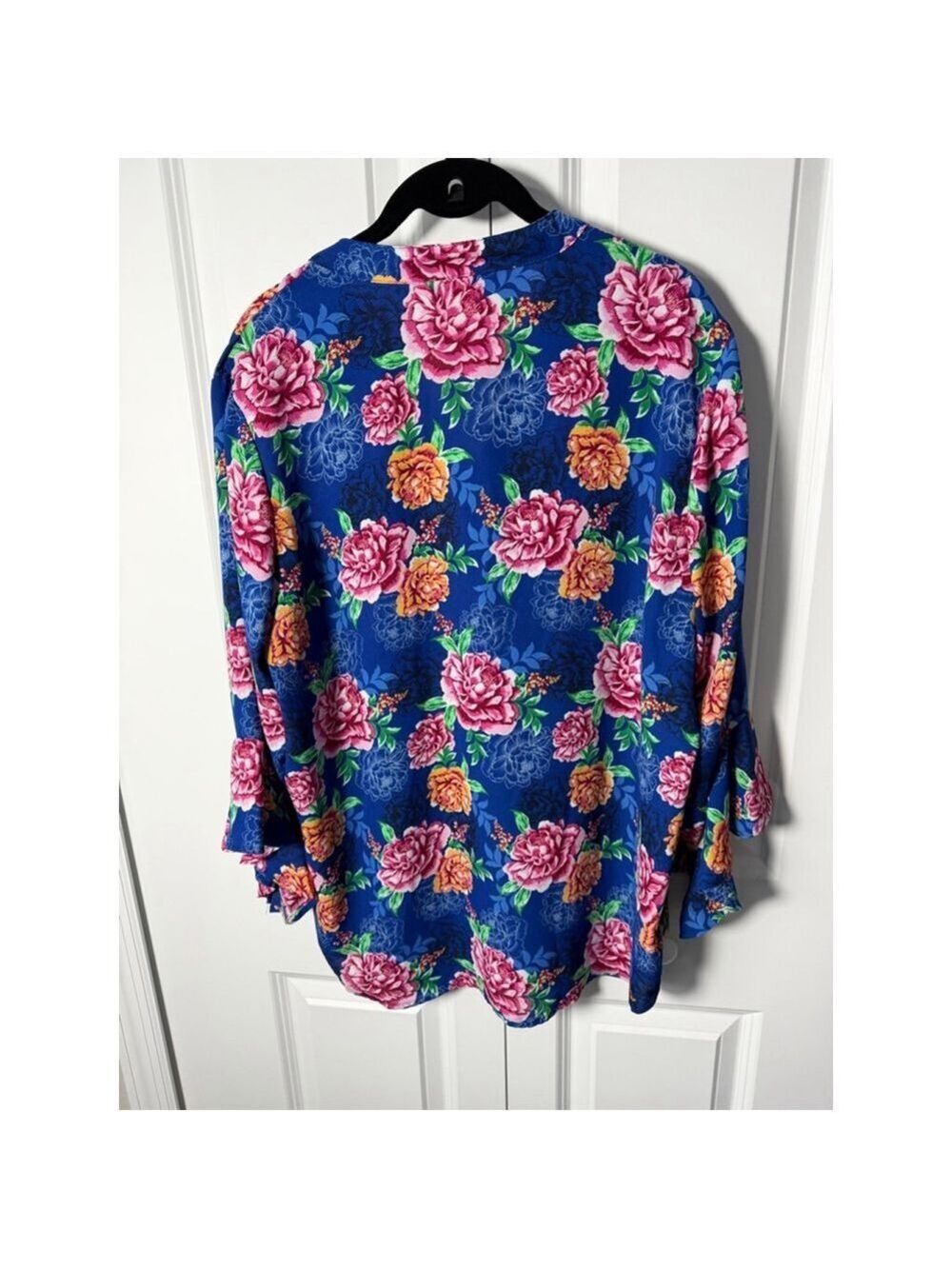 The Pioneer Woman Blue Floral Blouse XL - Picture 2 of 7